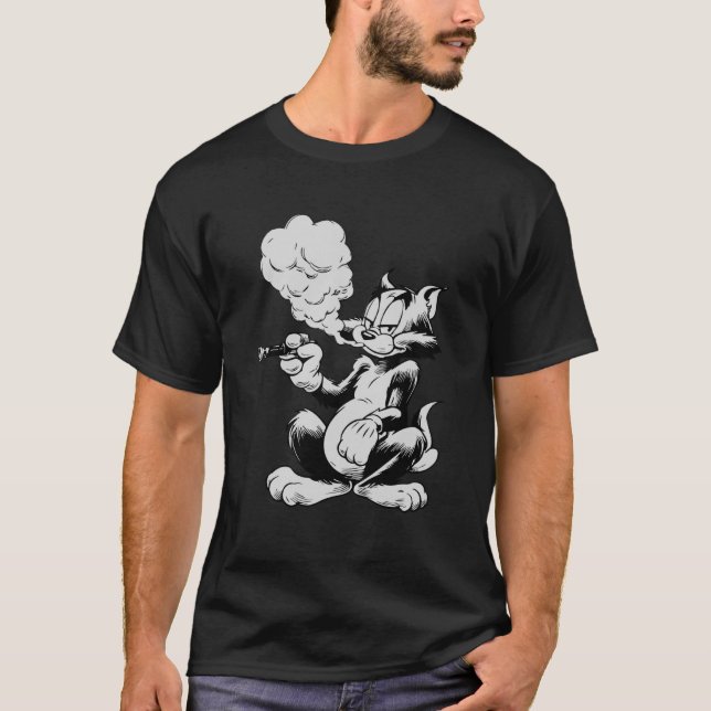 Camiseta Funny Vaping Cat, Vape Kitty Meme, Feline Vaper, C (Anverso)