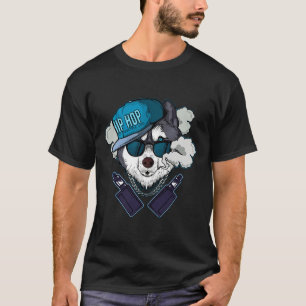 Camiseta Funny Vaping Ilustracion Husky Vaping Guay Vape