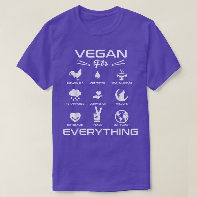 Camiseta Funny Vegan Gift  Vegan For Everything Vegetarian  (Diseño del anverso)
