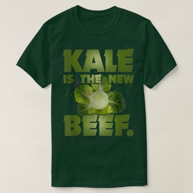 Camiseta Funny Vegan Kale es la nueva planta vegetariana de (Diseño del anverso)