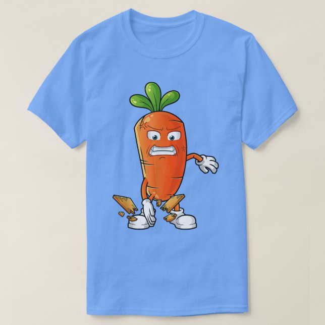 Camiseta Funny Vegan Karate Carrot Fighter  (Diseño del anverso)