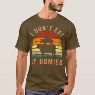 Camiseta Funny Vegan no me como el vegetariano de mi casa