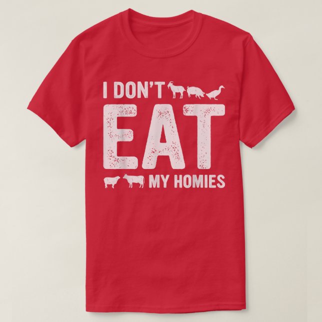 CAMISETA FUNNY VEGAN SHIRT (Diseño del anverso)