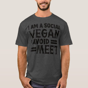 Camiseta Funny Vegan Soy Un Vegan Social Que Evito Conocer