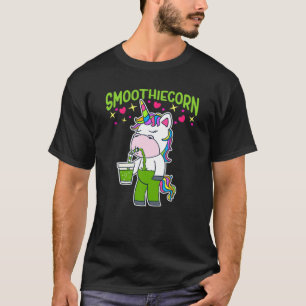 Camiseta Funny Vegan Unicorn Verde Basado En Plantas