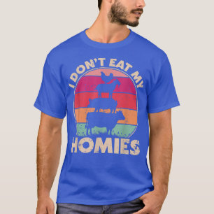 Camiseta Funny Vegan Vegetarian I Don't Eat My Homies Retro