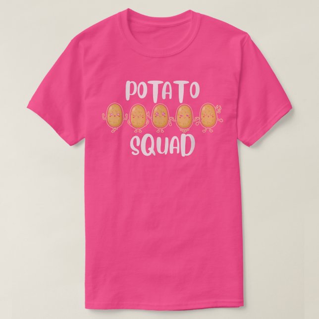 Camiseta Funny Vegetarian Kawaii Potato Squad (Diseño del anverso)