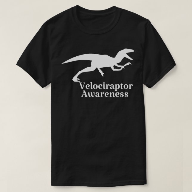Camiseta Funny Velociraptor Awareness Day  (Diseño del anverso)