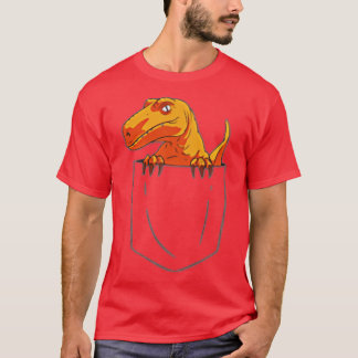 Camiseta Funny Velociraptor Raptor in  Pocket Dinosaur ank 