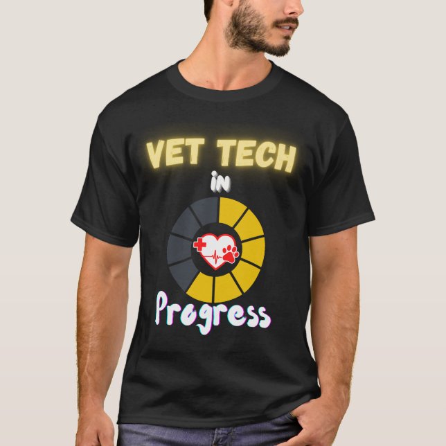 Camiseta Funny Vet Tech en progreso ideal para futuros vete (Anverso)