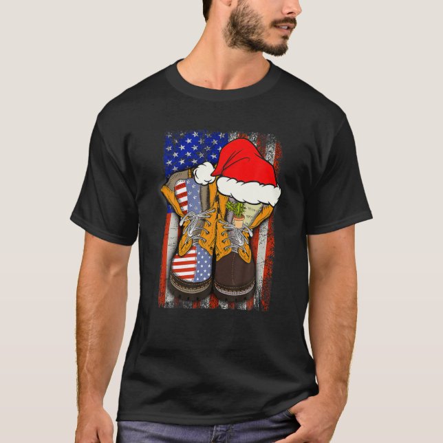 Camiseta Funny Veteranos del Ejército zapan a Navidades rop (Anverso)
