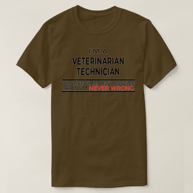 Camiseta Funny Veterinarian Technician Gift For Men Women (Diseño del anverso)
