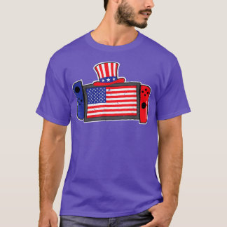 Camiseta Funny Video Game 4th Of July Gamer Kids American F