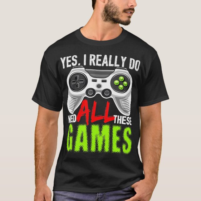 Camiseta Funny Video Gamer Video Game Controller Fiesta Gif (Anverso)