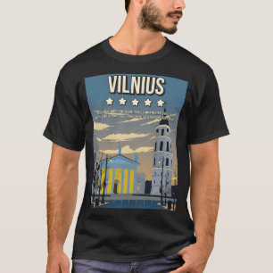 Camiseta Funny Vilnius Lituania 5 Star Review Poste de viaj
