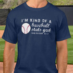 Camiseta Funny Vintage Béisbol Stats Geek Béisbol<br><div class="desc">La camiseta perfecta para alguien que realmente está en el béisbol y sabe todo lo que dice del juego - son un Geek/Nerd de las Estrellas de Béisbol. El texto de estilo de Vintage con angustia dice: "Soy como un Geek de las Estaciones de Béisbol y Orgulloso de ello" Ideal...</div>