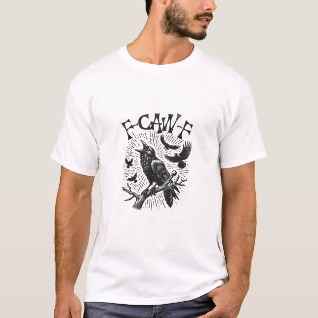 Camiseta Funny Vintage Crow F-Caw-F (Anverso)