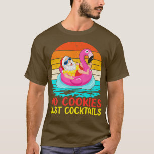 Camiseta Funny Vintage Flamingo Float Santa Summer Christma