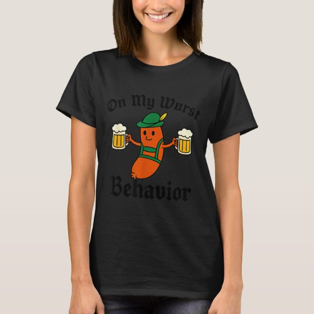 Camiseta Funny Vintage German Octoberfest Wurst  (Anverso)