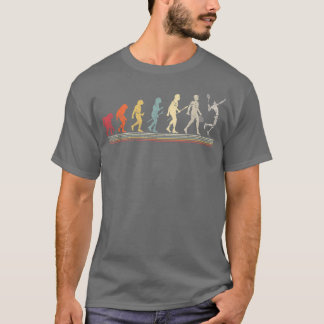 Camiseta Funny Vintage Retro Style Evolution Badminton