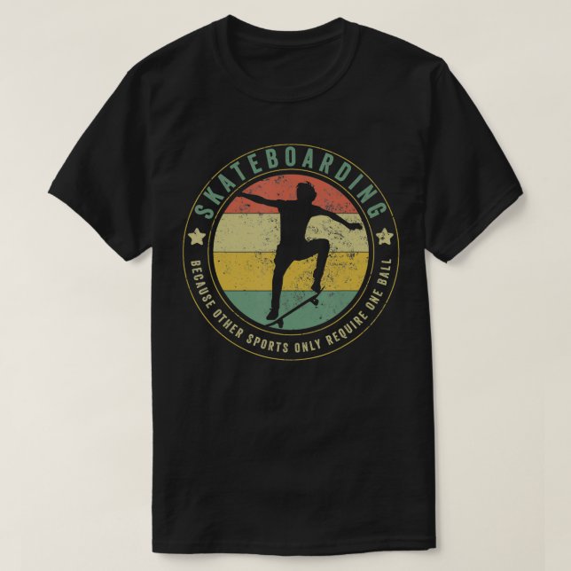 Camiseta Funny Vintage Skateboard Retro Circl (Diseño del anverso)