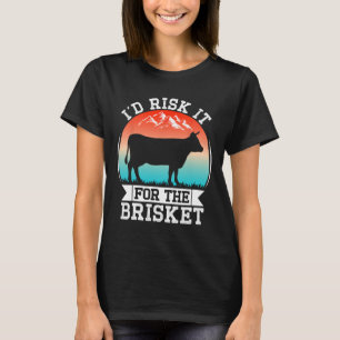 Camiseta Funny Vintage Smoke Brisket Id La Pone En Riesgo P