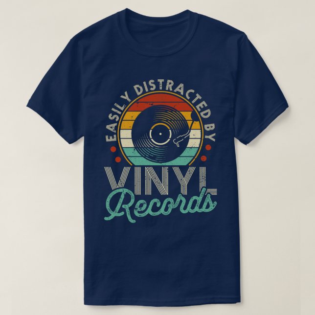 Camiseta Funny Vinyl Records Lover (Diseño del anverso)