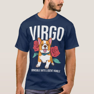 Camiseta Funny Virgo Zodiac Sign Dog Corgi Aesthetic Astrol