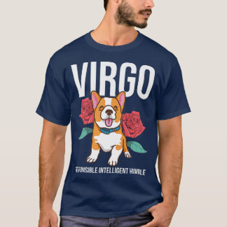Camiseta Funny Virgo Zodiac Sign Dog Corgi Aesthetic Astrol