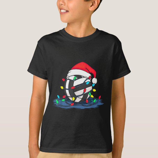 Camiseta Funny Volleyball Christmas Graphics Lights Lover P (Anverso)