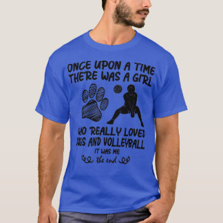 Camiseta funny volleyball s for teen girls who loves dogs 