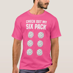 Camiseta Funny Volleyball Six Pack Volleyball Player