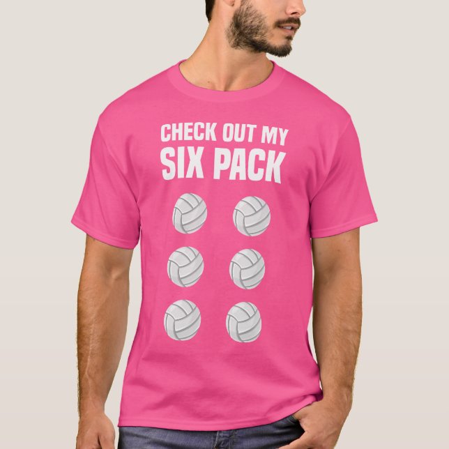 Camiseta Funny Volleyball Six Pack Volleyball Player (Anverso)