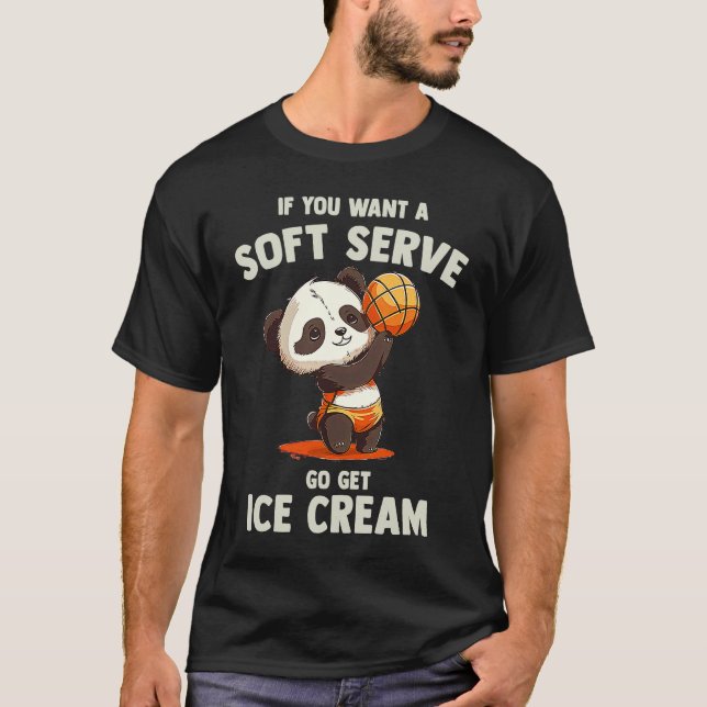 Camiseta Funny Volleyball Soft Serve  Funny Baby Panda Voll (Anverso)