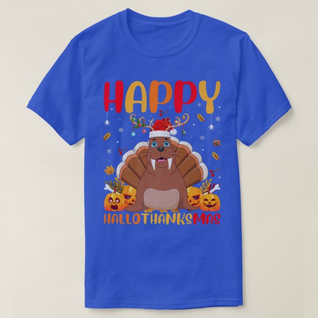 Camiseta Funny Walrus Animal Lover Happy Walrus HelloThanks (Diseño del anverso)