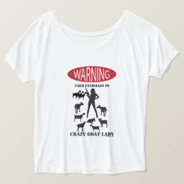 Camiseta FUNNY Warning Farm Patrocinada por Crazy Goat LAdy