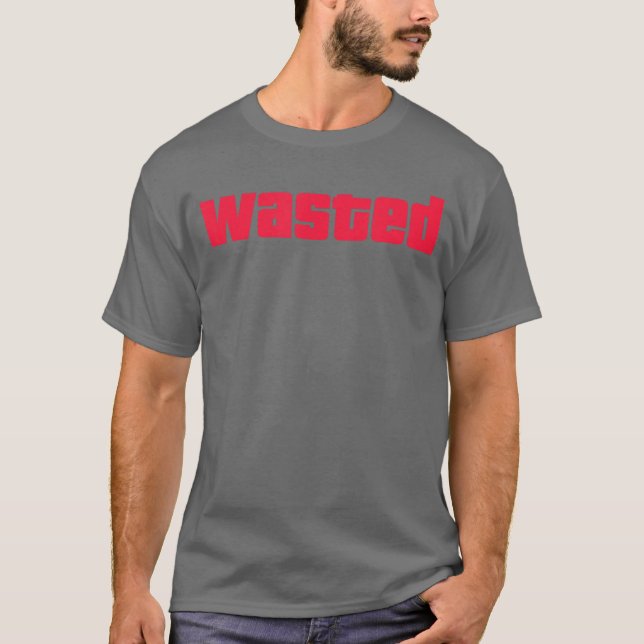 Camiseta Funny Wasted Gaming Inspired wasted Novelty (Anverso)