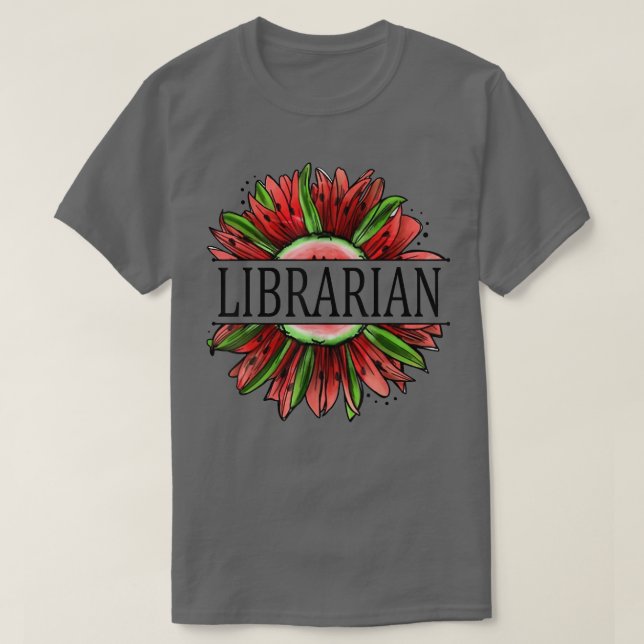 Camiseta Funny Watermelon Sunflower Librería Watermelon Da (Diseño del anverso)