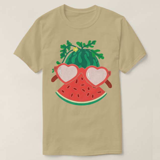 Camiseta Funny Watermelon Sunglasses Exotic Fruit Lover Tro (Diseño del anverso)