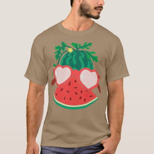 Camiseta Funny Watermelon Sunglasses Exotic Fruit Lover Tro