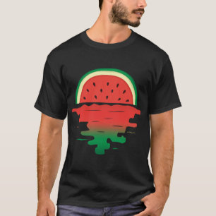 Camiseta Funny Watermelon Tropical Fruit Amantes Verano Vac