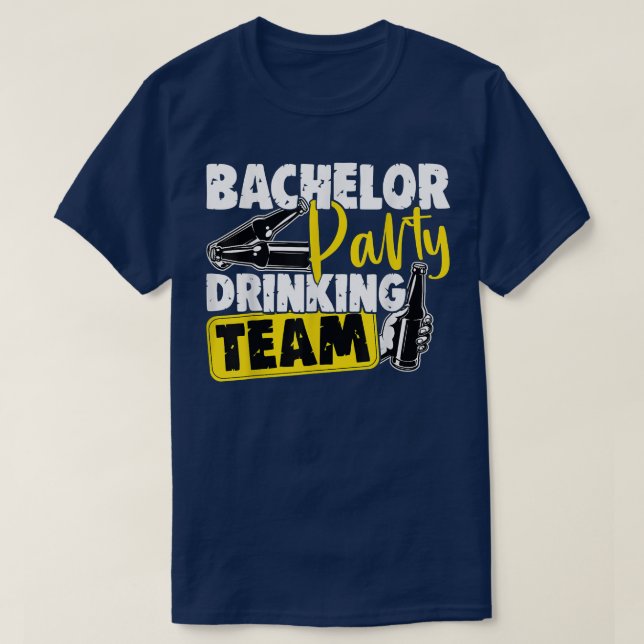 Camiseta Funny wedding bachelor party grooms drinking team  (Diseño del anverso)