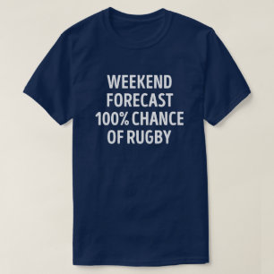 Camiseta Funny Weekend Forecast Rugby Lover