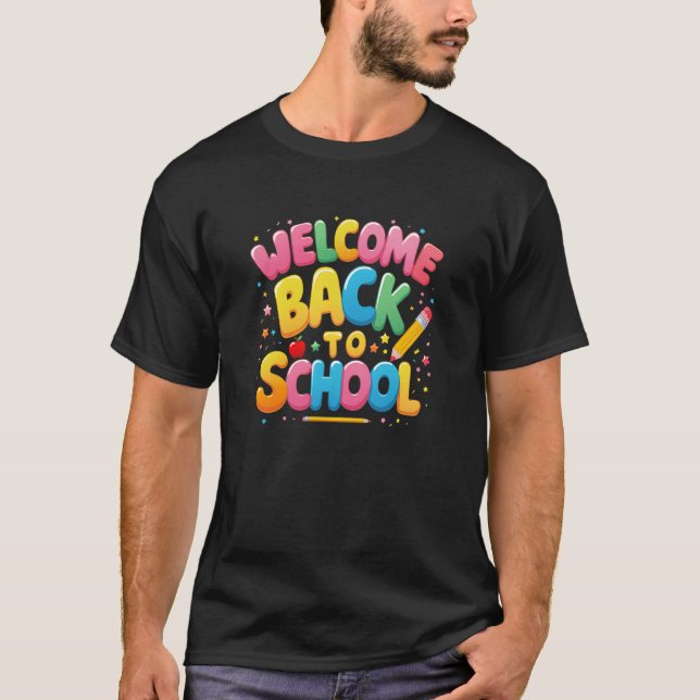 Camiseta Funny Welcome Back Teacher for School (Anverso)