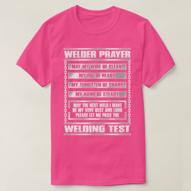 CAMISETA FUNNY WELDER PRAYER (Diseño del anverso)