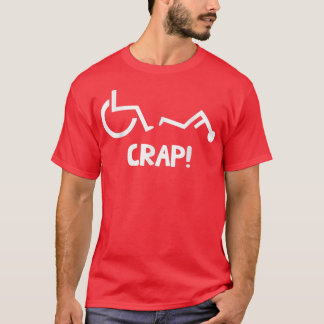 Camiseta Funny Wheelchair Crap divertido genial discapacita