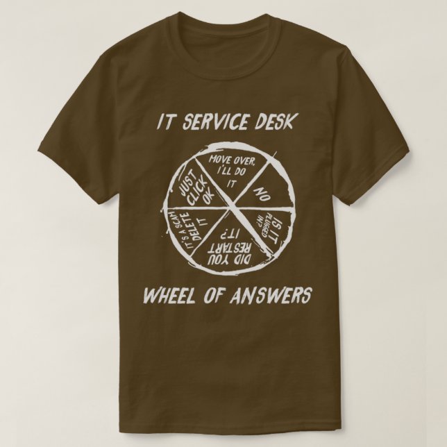 Camiseta Funny Wheof Answer IT Help Desk IT Support Sta (Diseño del anverso)