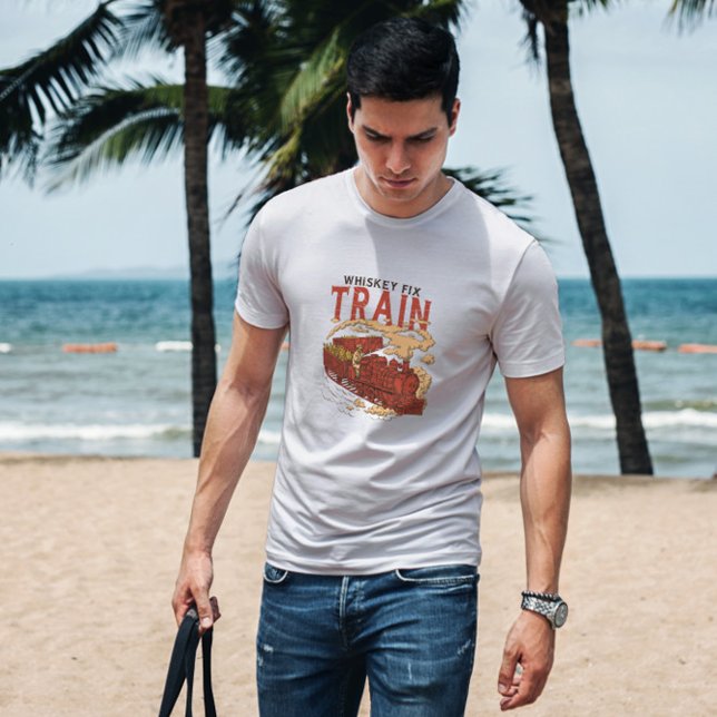 Camiseta Funny Whiskey Fix Train (Subido por el creador)