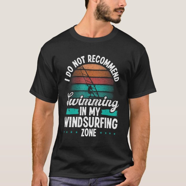 Camiseta Funny Windsurfer Do not recommend Windsurfing Zone (Anverso)