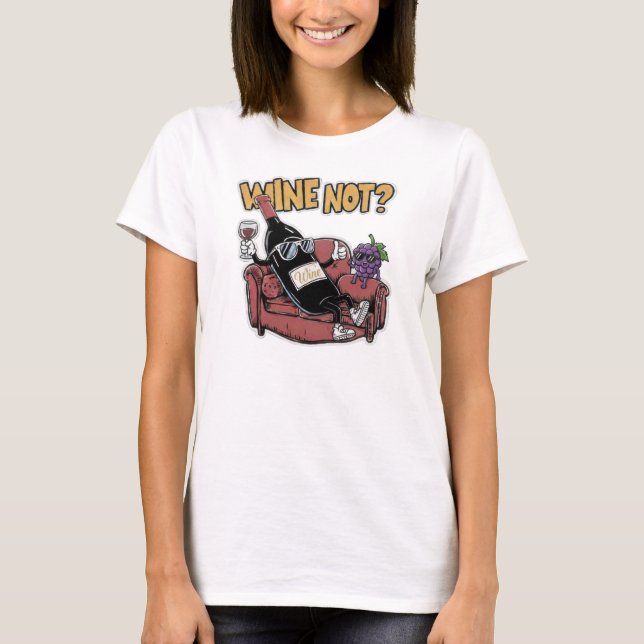 Camiseta Funny Wine and Grapes (Anverso)